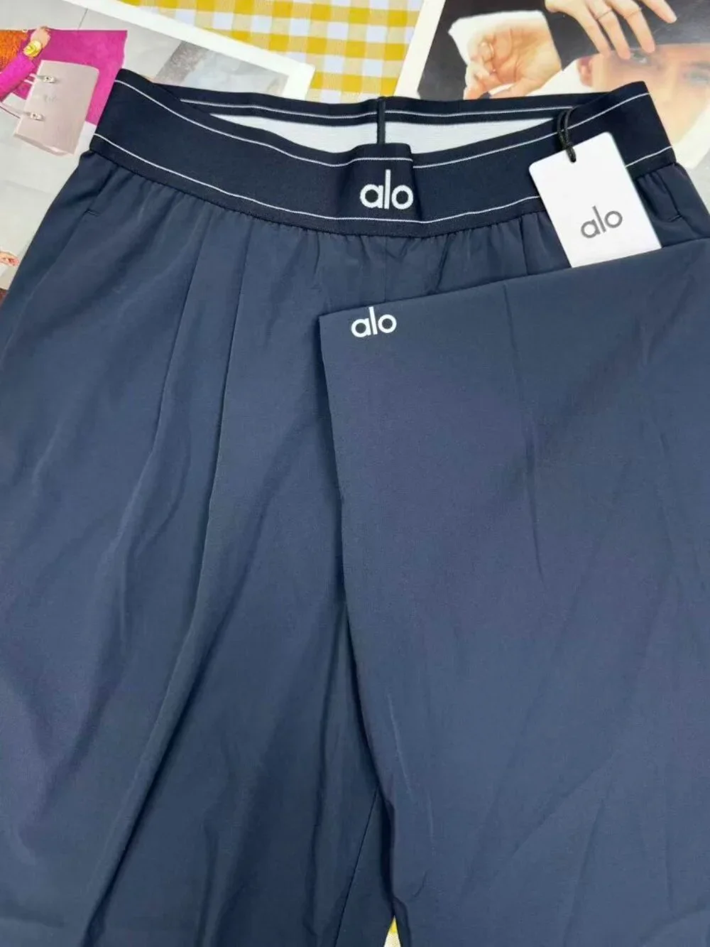💙NWT Navy Blue ALO Yoga 🥰 Wide Leg Suit Up Pants - (Regular)  Authentic - Picture 3 of 6